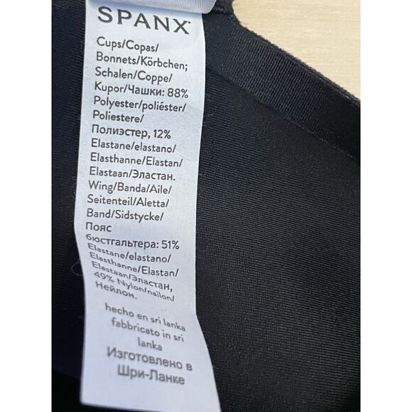 SPANX Sheerflex Fit To You Bra Size Small D-DD Very Black Demi Sheer Molding NEW - Picture 6 of 6